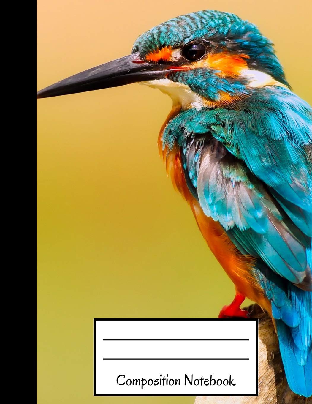 Composition Notebook: Large Kingfisher Notebook, 120 Pages College Ruled