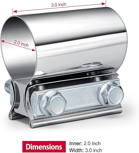 Miniatura 4 de ESPEEDER - Abrazadera de junta de escape de acero inoxidable con 1 bloque