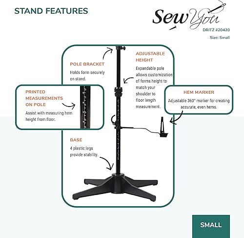 Miniatura 8 de Maniquí para costura Sew You de Dritz, ajustable, S