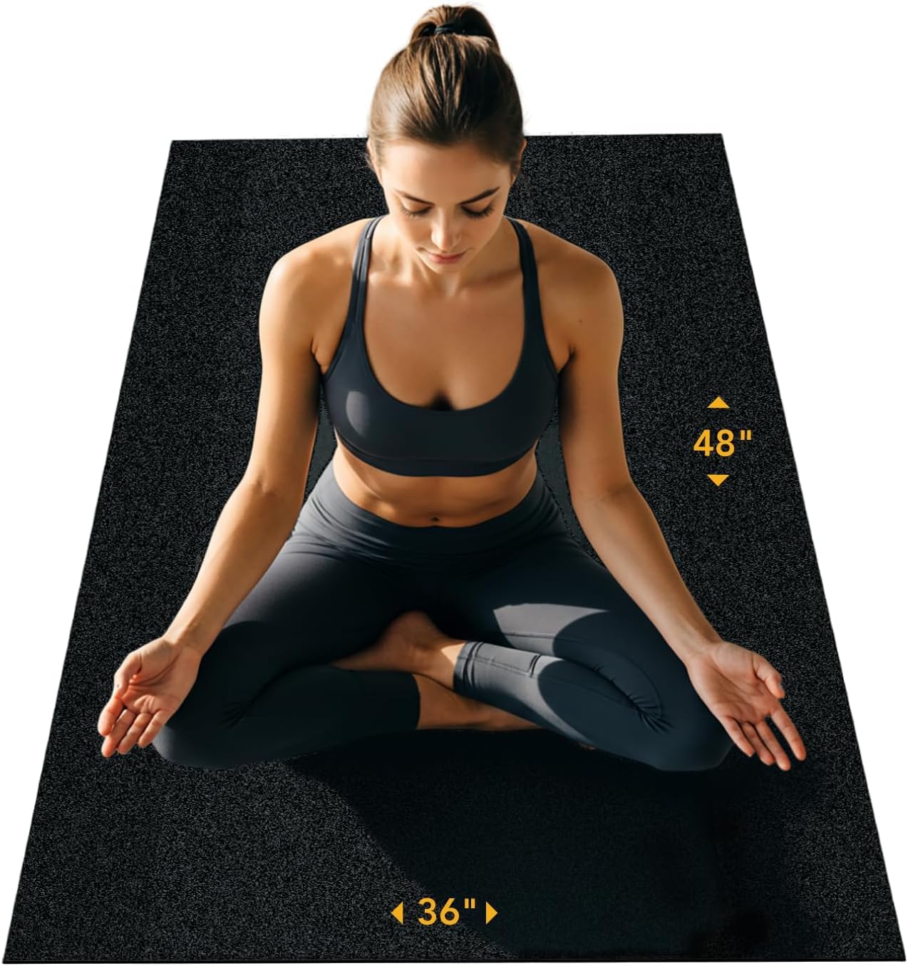 Rubber King Multi-Purpose Exercise Mat - 100% Recycled Thick Rubber Mat for Home Gym Flooring, Non-Slip, Low-Odor Durable Workout Mat for Indoor/Outdoor, Shoe-Friendly