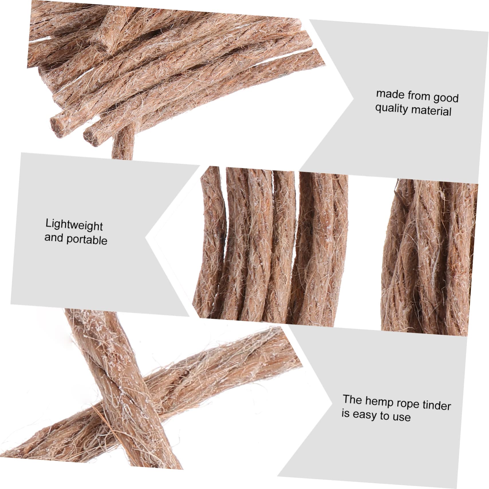 YARNOW Allume Feu Camping 40 Pièces Allumage Allume-feu De à Bougies Urgence Cire D'abeille Mèche Corde De Randonnée à Pied Suite Corde D'escalade Jute Voyage Cuisine De Camp