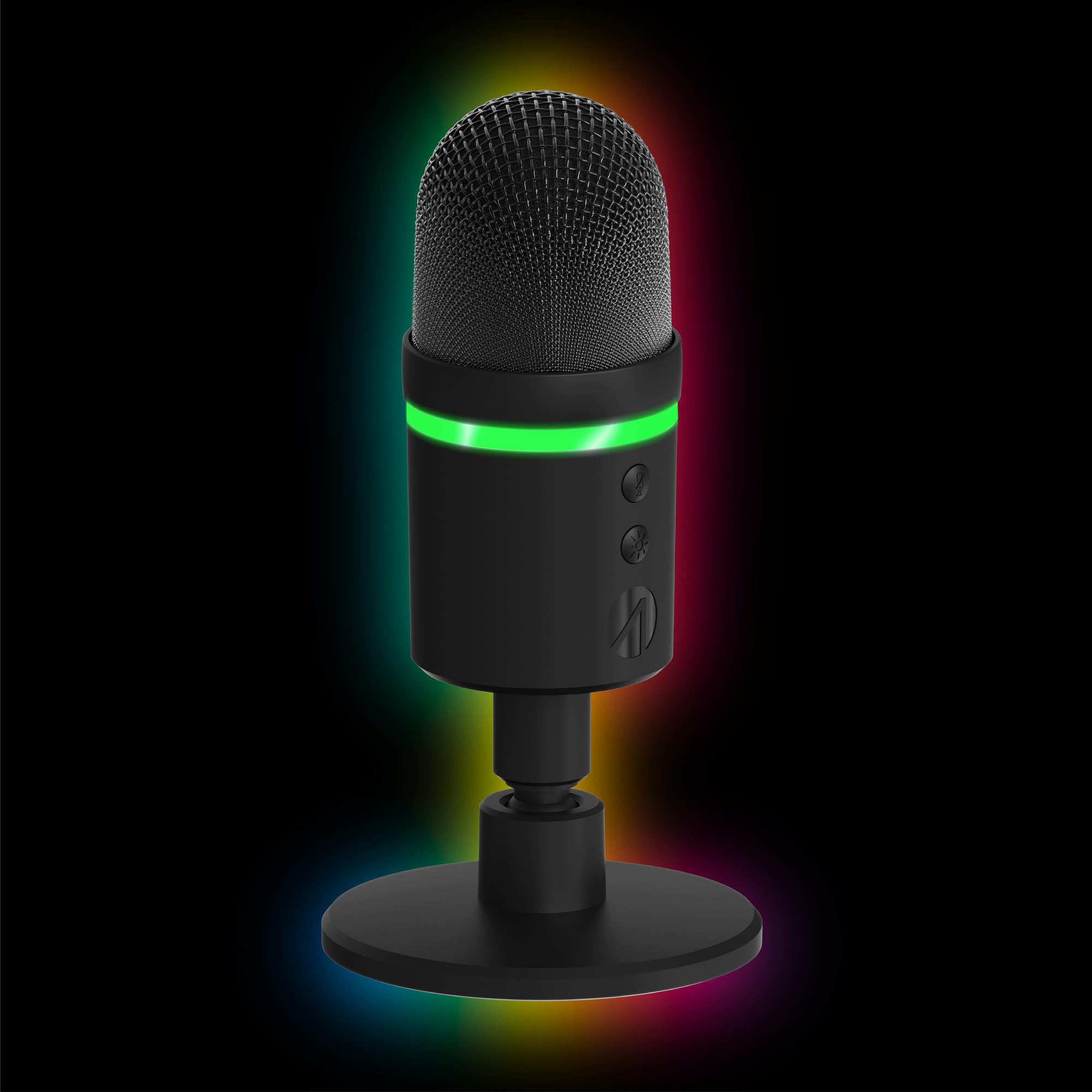 STEALTH Beleuchtetes LED-USB-Streaming-Mikrofon mit Noice-Cancelling-Funktion