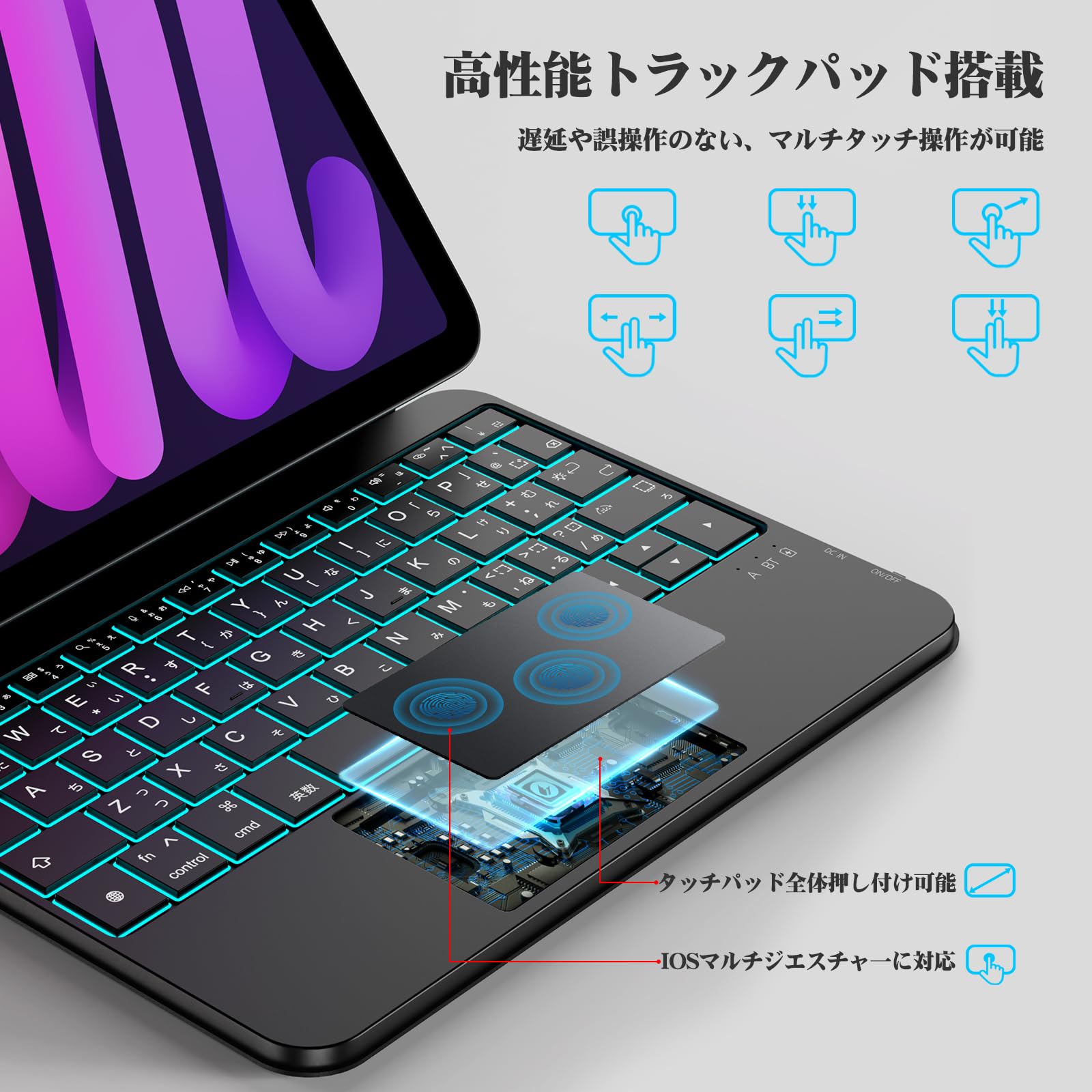 Amazon.co.jp: BETTDOW マジックキーボード 2024 Mini 7 A17 Pro 第7