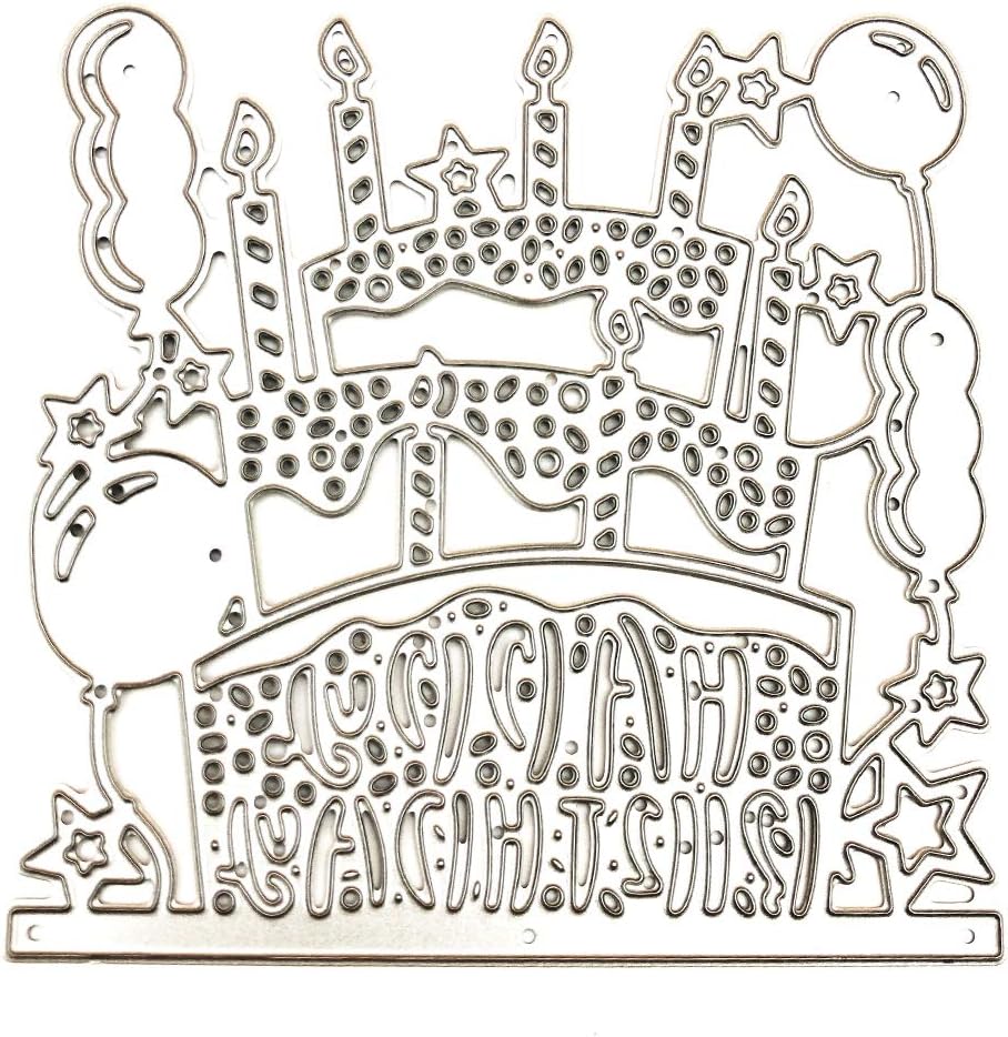 Yhiptop ハッピーラマダンメタルカッティングダイステンシルスクラップブッキングdiyアルバムスタンプペーパーカードエンボスデコレーションクラフト 贈答