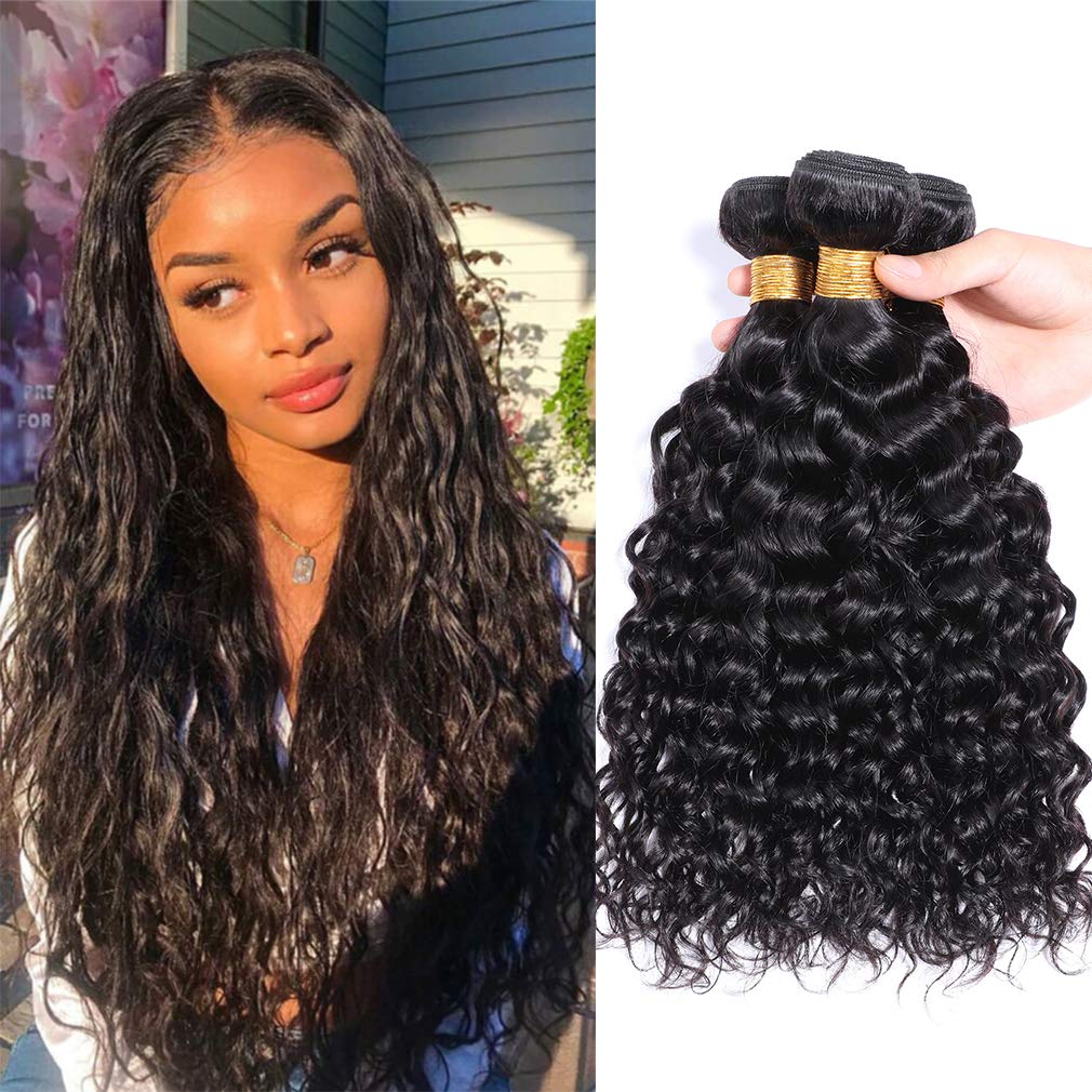 Amazon.com : Brazilian Water Wave Virgin Human Hair Bundles  display picture 2