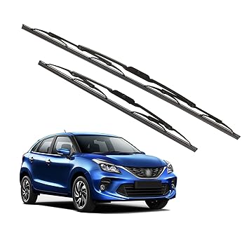 Kylo Windshield Wiper for BALENO/Conventional and Traditional Metal Type Windshield Water Repellency Scratch Proof Metal Wiper Blades Suitable for BALENO (Driver Side - 21", Passenger Side - 18")