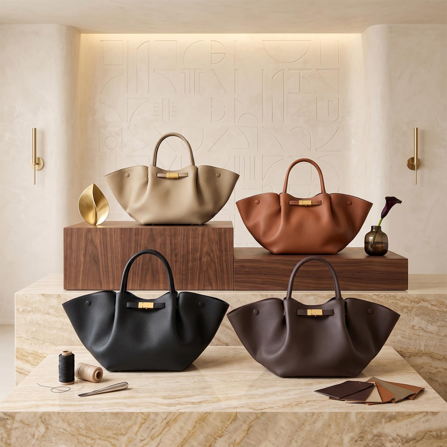 Bolso Dumpling de Cuero Genuino para Mujer Bolso de Mano Gran Capacidad Elegante Bolso Hobo Media Luna para Trabajo Oficina y Diario Negro