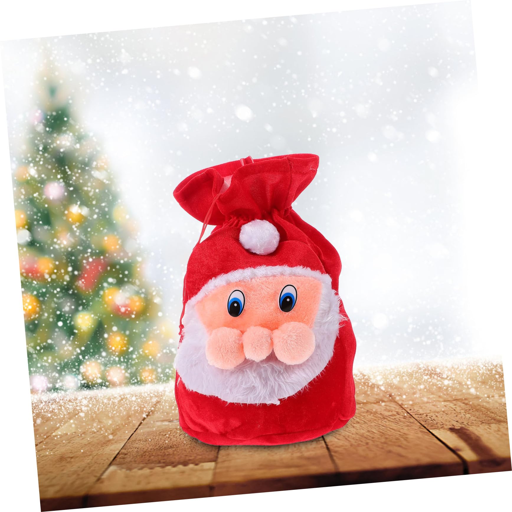 SOLUSTRE Bolsa De Santa Claus Cierre Para Navideños Accesorio De Disfraz De Papá Noel Para Dulces y Sorprendentes Sorpresas Navidad