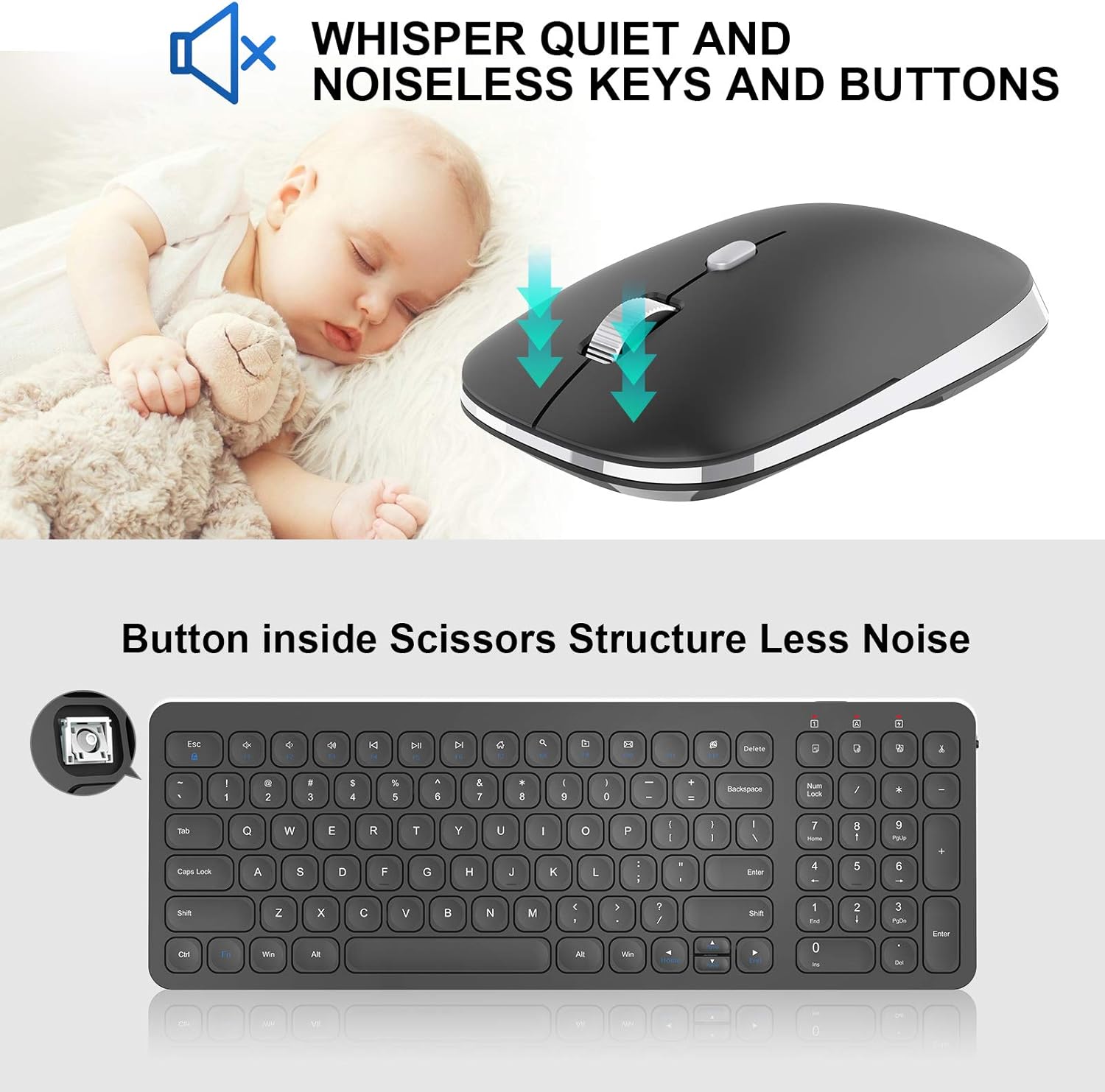 Quiet Mouse and Keyboard Keys