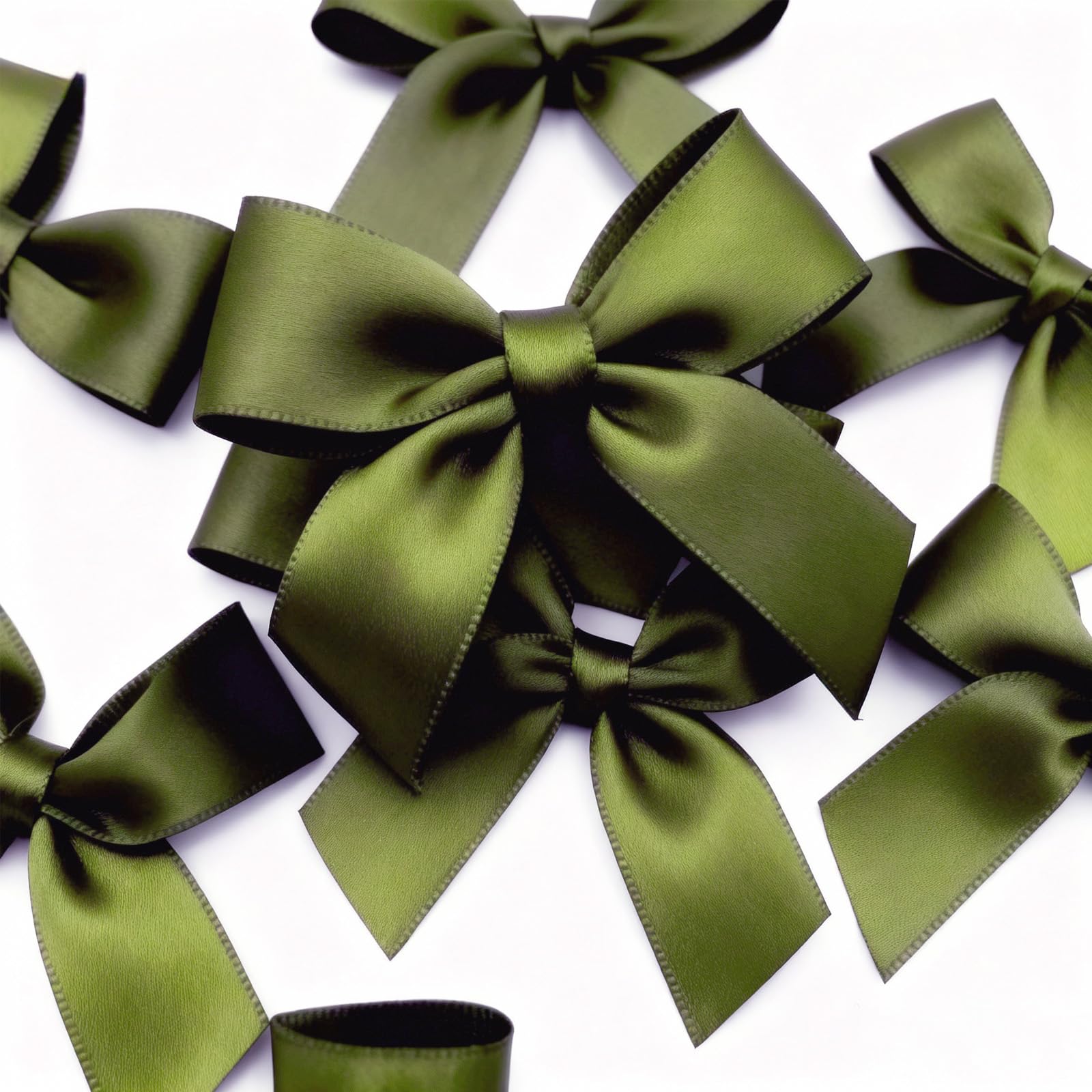 Jisrcha 60 Fiocchi, Fiocchetti Piccoli per Decorazioni, Fiocchetti per Bomboniere per Matrimoni, Confezioni Regalo, Artigianato, Compleanni, Decorazione di Sacchetti per Merenda, Regali Natale(Verde)