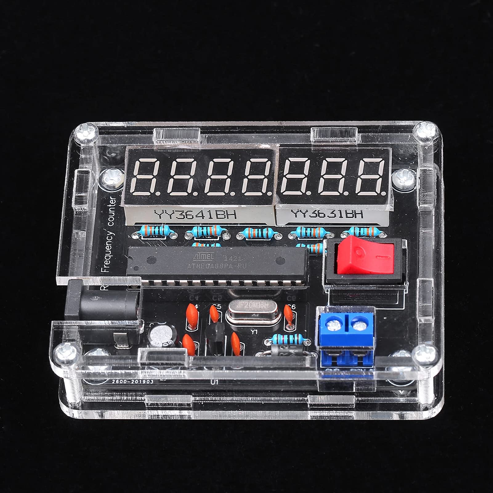 Misuratore di frequenza digitale 0,45Hz-10MHz, frequenza VR di conversione automatica della gamma con kit fai da te Cymometer Shell(DIY)