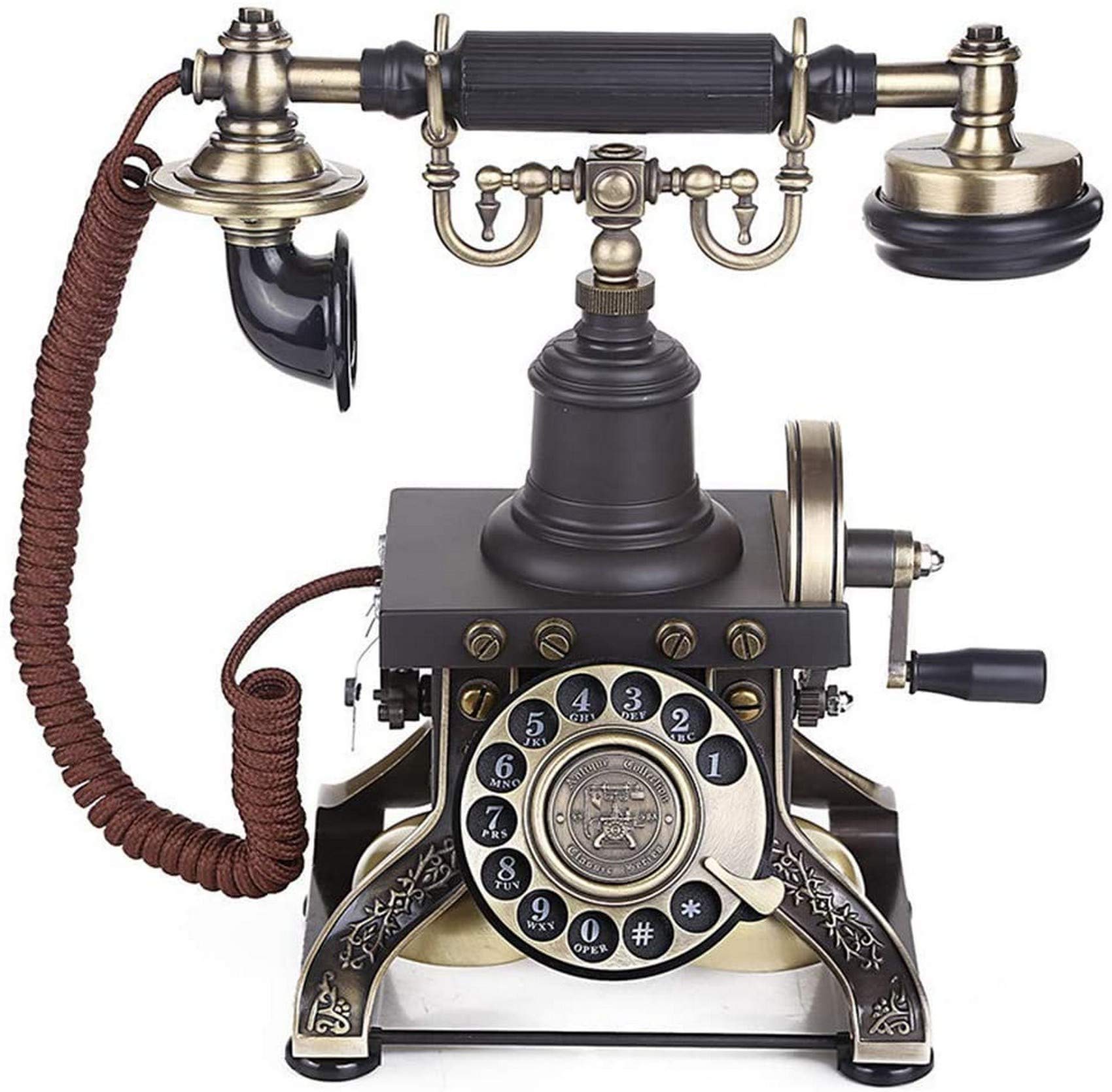 Amazon | 回転式ダイヤル付きレトロ電話古いレトロ電話固定電話