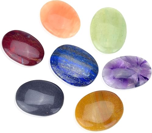 Piedra preciosa de chakras, 7 chakras, equilibrio de aura, curación de chakras, para el crecimiento psíquico, mejora la relación amorosa, ayuda a la