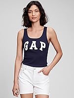 Vista 5 de GAP Paquete de 2 camisetas sin mangas acanaladas para mujer