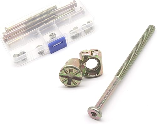 binifiMux Paquete de 10 tornillos hexagonales M6 x 3.543 in con cabeza Allen para muebles, cuna, cama de bebé, tuercas de barril, para literas,