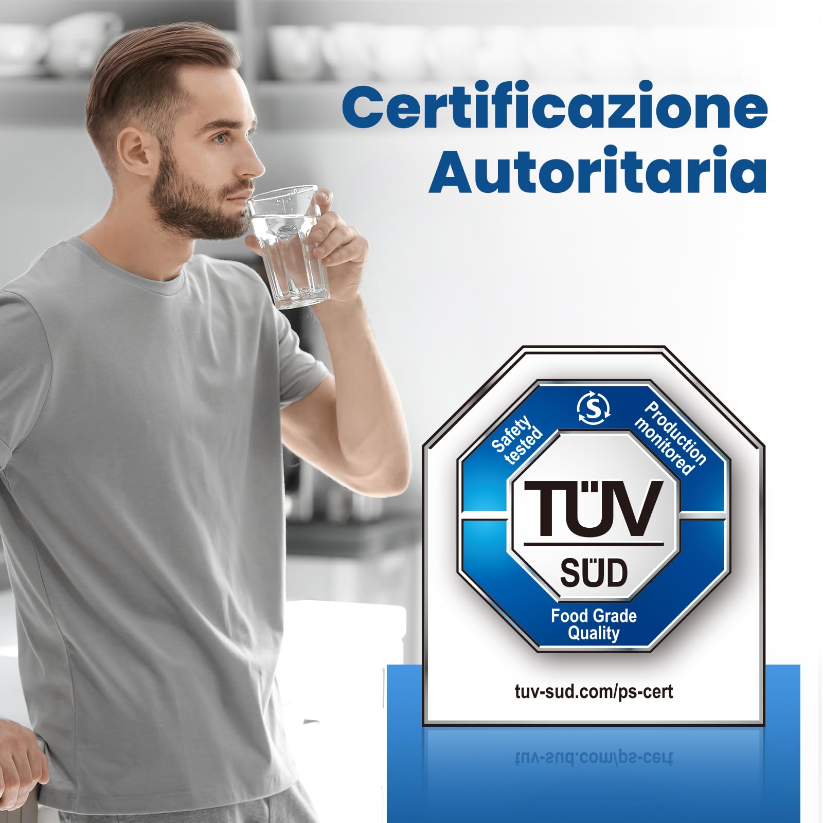 4 Pack 5 Micron 10" x 2,5" Cartuccia di sostituzione del filtro a sedimenti per la casa intera per il sistema RO universale da 10" WP-5 Aqua-Pure AP110 CFS110 Culligan P5 WFPFC4002 CW-MF