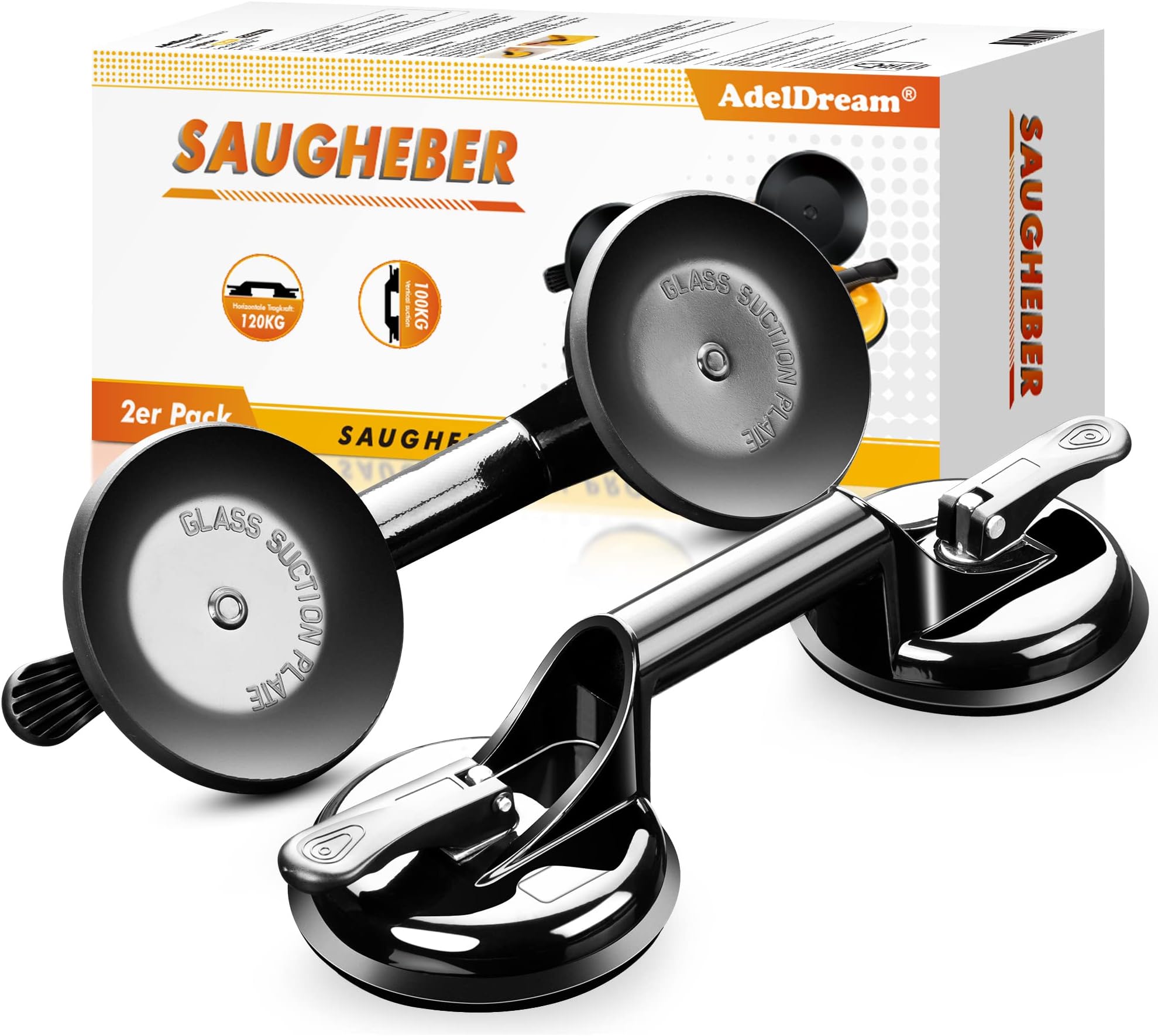 Pack De 2 Poignées Ventouse Pour Pare-brise - Ergonomiques & Antidérapantes - 12cm - Gakago