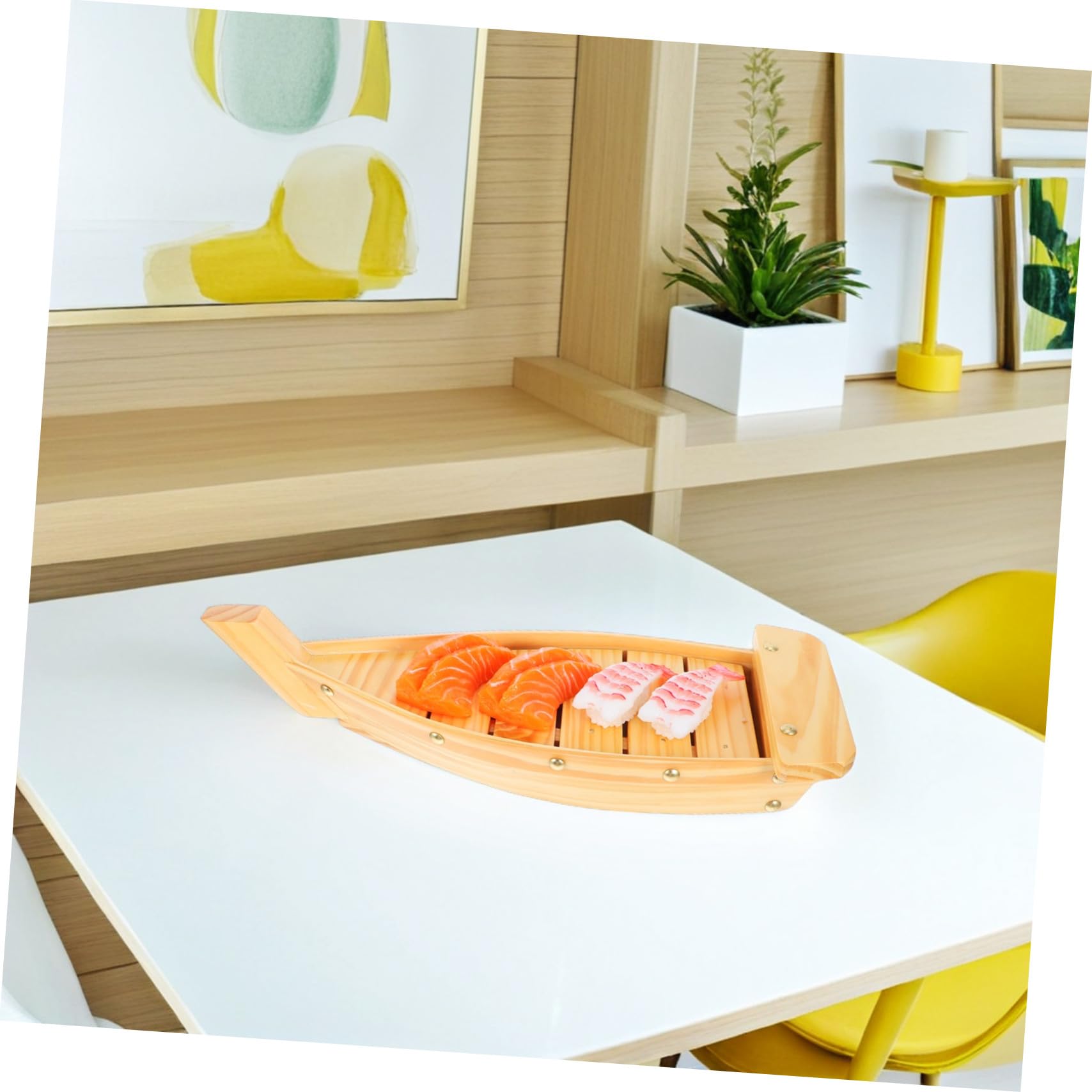 TOYANDONA Style Japonerie Plat de Sushi, en Bois de Bateau