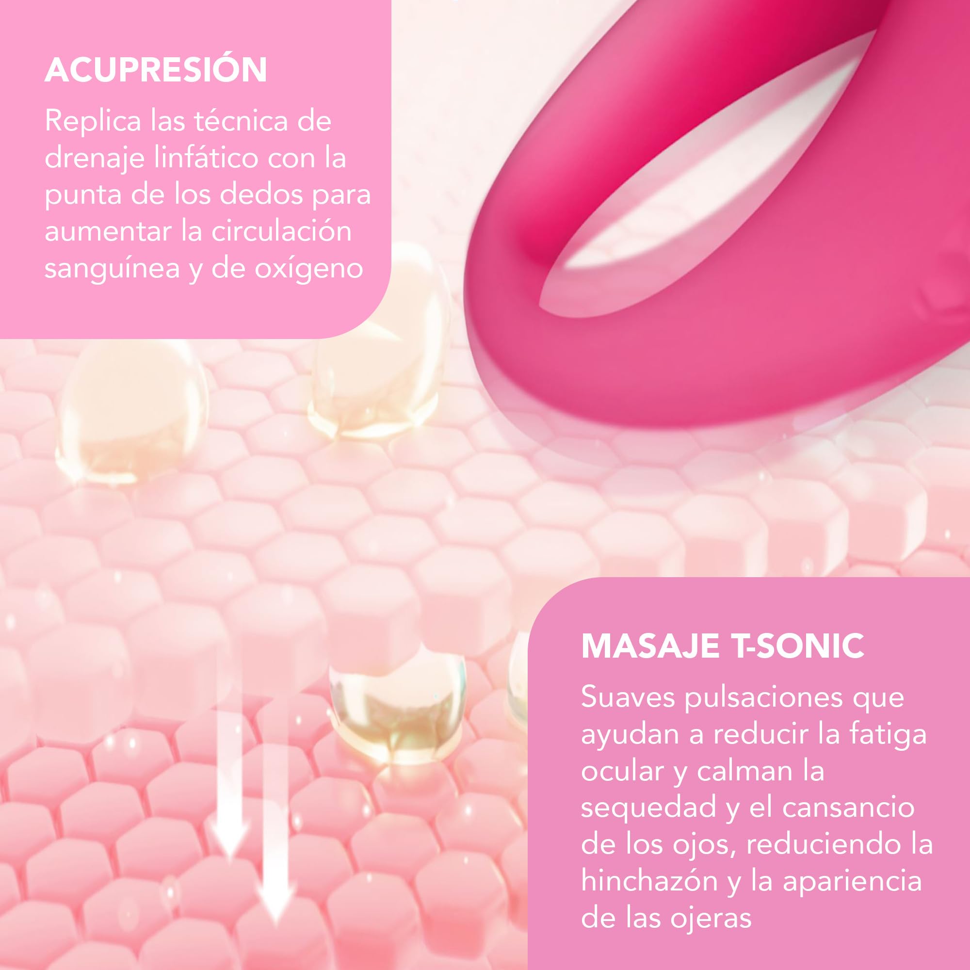 FOREO IRIS 2 Masajeador de ojos rejuvenecedor I Para hinchazón y ojeras I Corrector de ojeras I Dispositivo de drenaje linfático I Silicona ultrahigienica I Garantía de 2 años I Pearl Pink | Masajeador de ojos, Ojeras, Hinchazón, Bolsas bajo los ojos, Dre