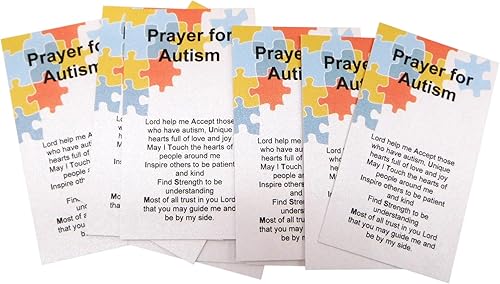 Miniatura 3 de Westmon Works Juego de tarjetas de autismo con mensaje de oración empática, ideal para cuidadores, familias y educadores, paquete de 10