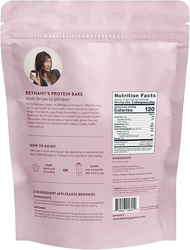 Miniatura 7 de Nuzest Bethany's Pantry - Polvo de proteína vegetal para hornear, sustituto de harina para hornear, 8.8 oz / 250 g