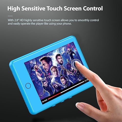 Miniatura 7 de Reproductor MP3 de 96 GB con Bluetooth 5.1, pantalla táctil completa de 2.8 pulgadas, reproductor MP4 MP3 con altavoz, reproductor de música