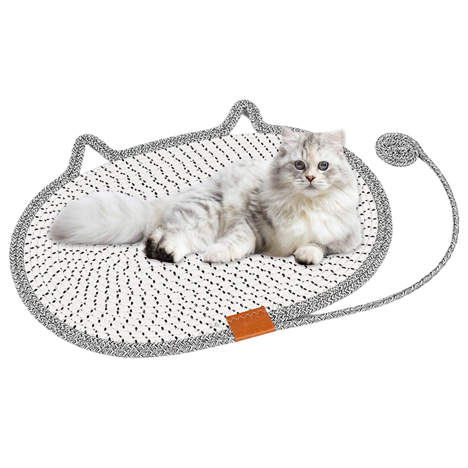 Tapis À Griffes pour Chats | à Griffoir Ronde en Corde de Coton - Accessoire Lavable pour Animaux Domestiques pour Intérieur Extérieur Sol Porte Coin Maison Canapé Table Voyage