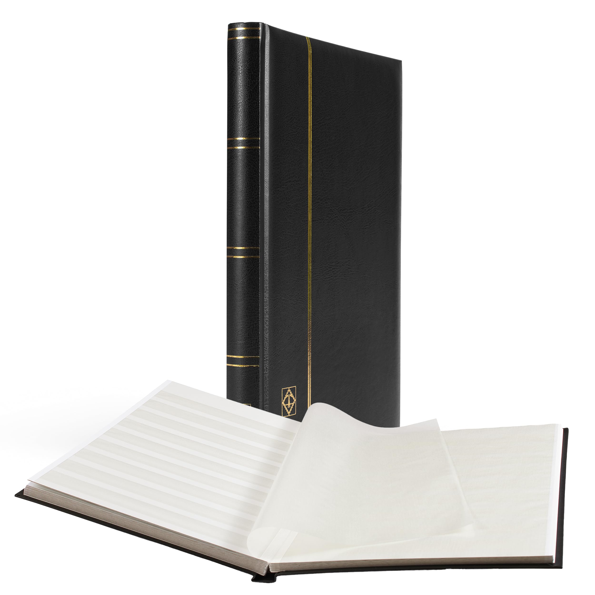Leuchtturm 341311 Clasificador DIN A4, 32 páginas blancas, tapa acolchada, negro