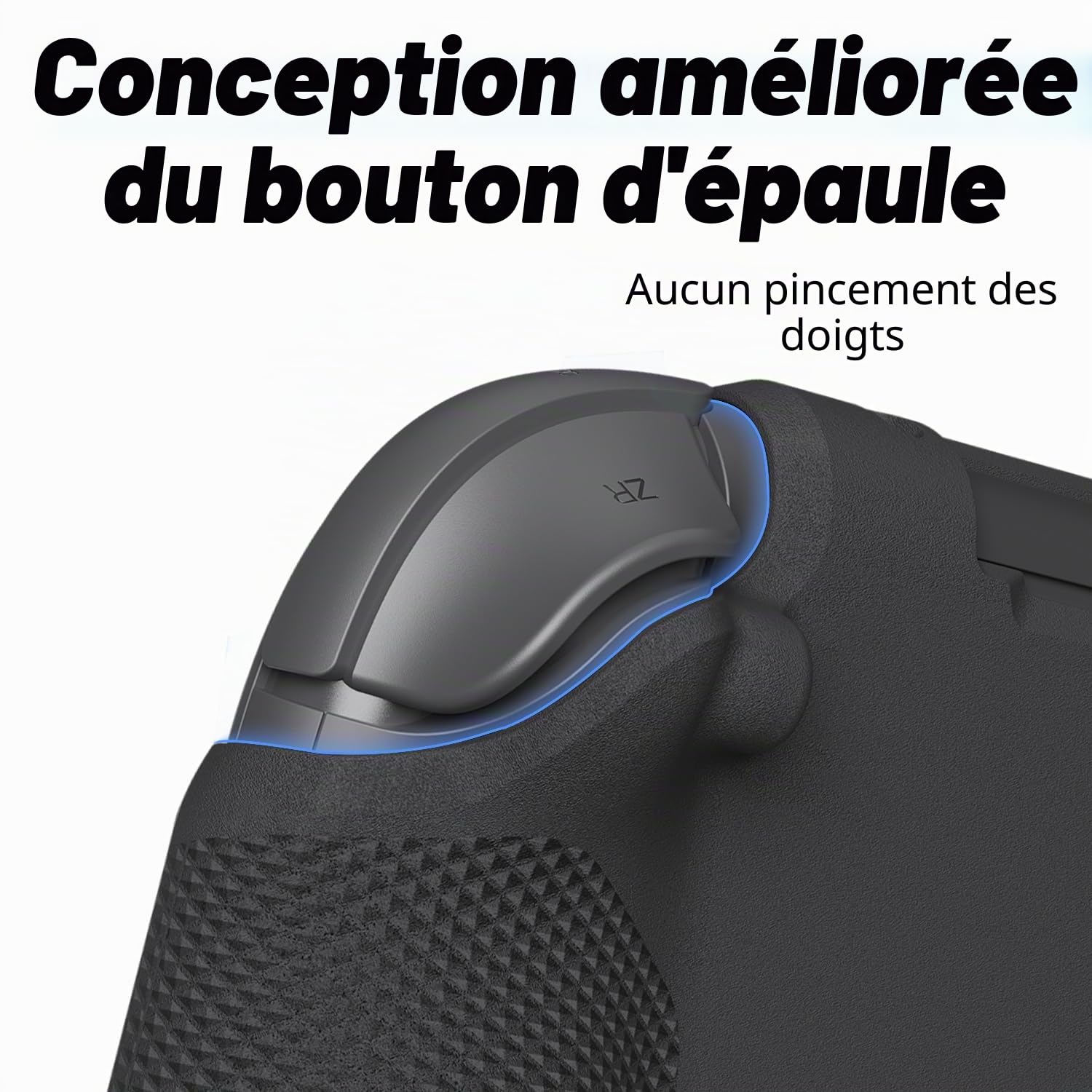 Savage Raven by Skull & Co. StandGrip Front Cover Bundle for Nintendo Switch 2: Protective Case with Textured Grips Full Protection and Hard-Shell Front Cover Handheld Design - Smoky Black