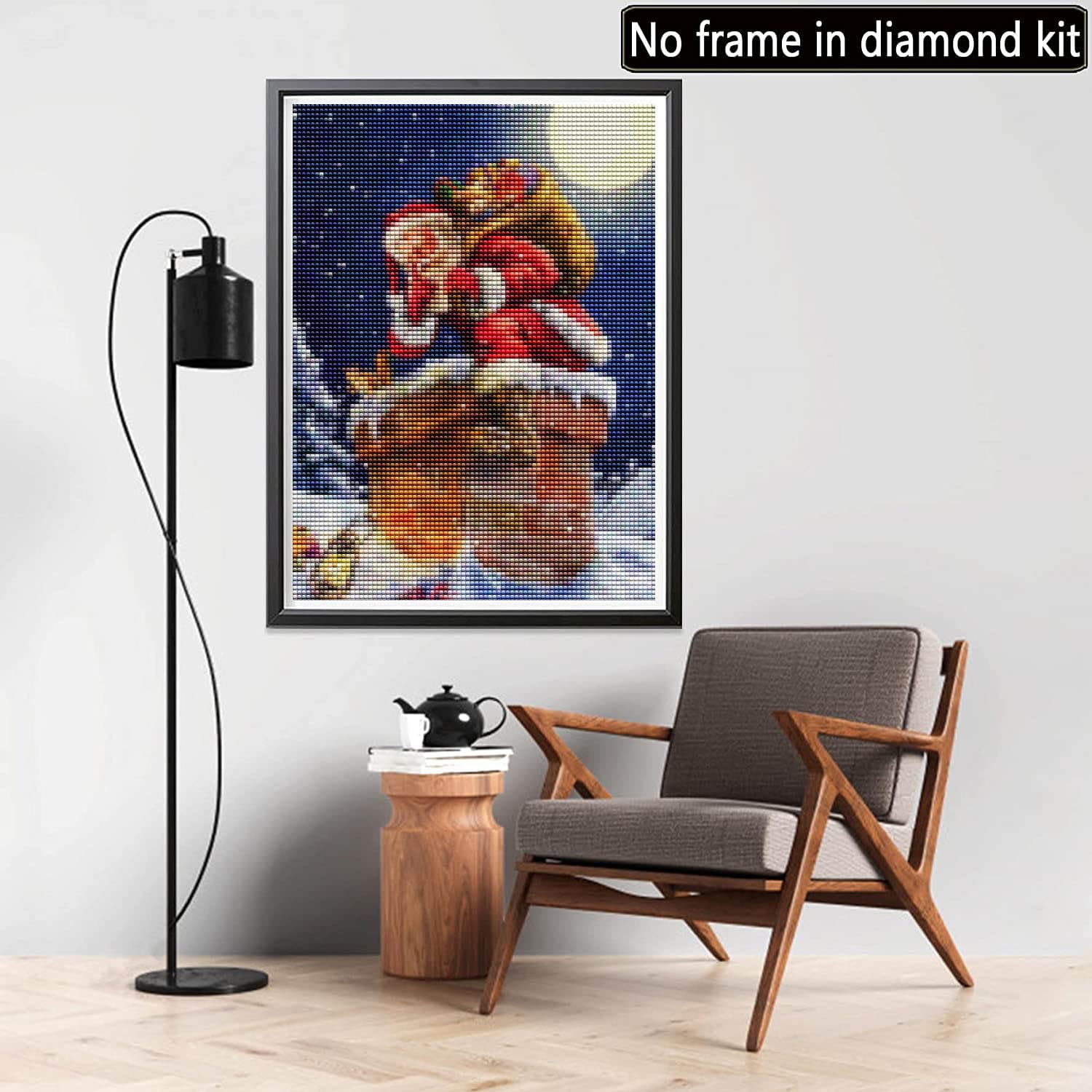 Weihnachtsmann Diamond Painting Anhänger - Kreatives DIY Bastelset Für Festtagsdeko
