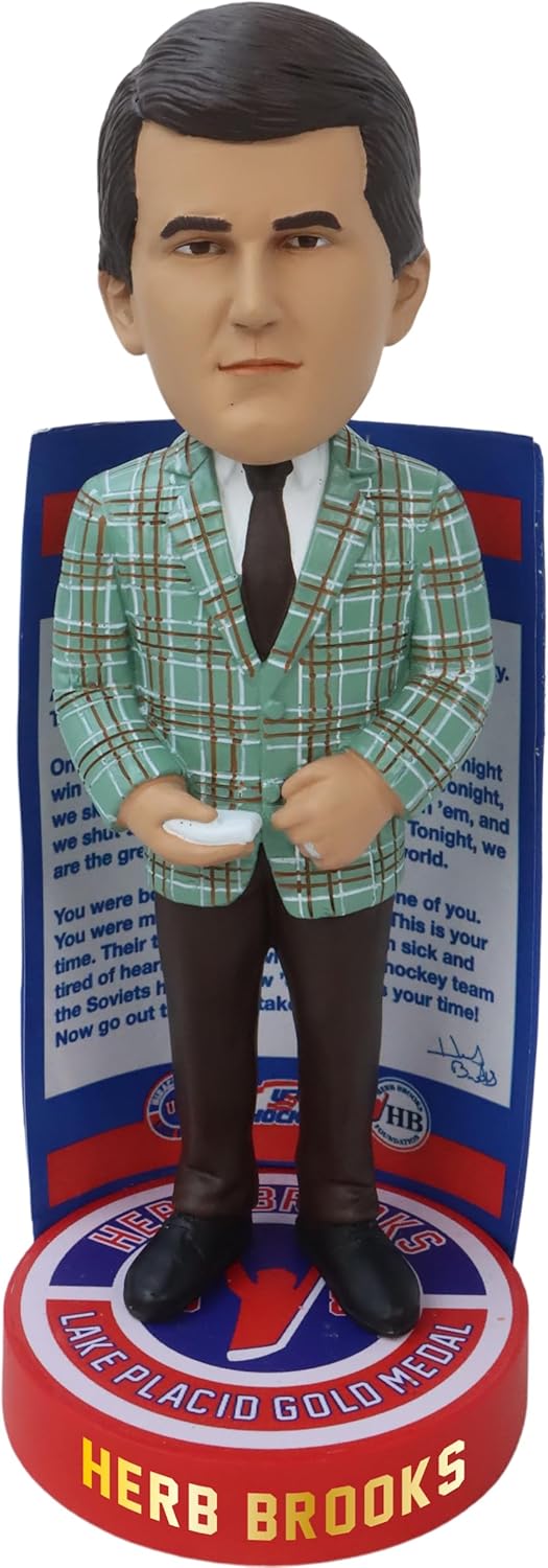 Herb Brooks USA Hockey Team USA 1980 Gold Medal Bobblehead