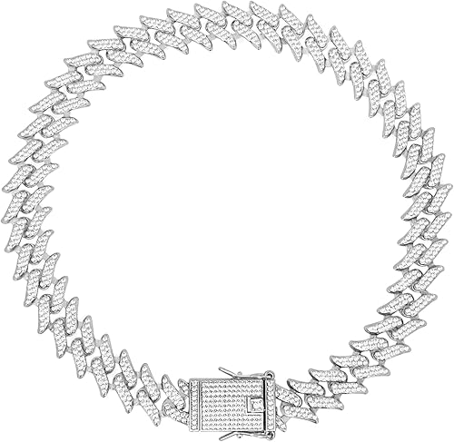 Collar cubano de diamantes para entrenamiento de perros con hebilla segura, accesorios de collar de cristal para mascotas, para perros pequeños,