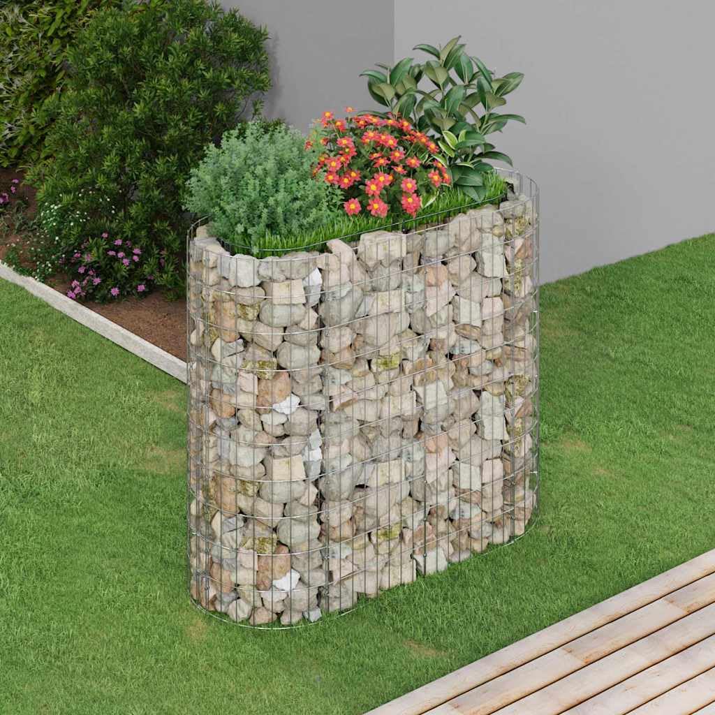 Hothingwell Gabion - Cama elevada, hierro galvanizado, 120 x 50 x 100 cm