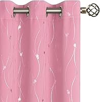 Vista 298 de BGment Room Darkening Curtains 95 Inches Long, Grommet Thermal Insulated Blackout Curtains with Wave Line and Dots Printed for Bedroom, 2 Panels