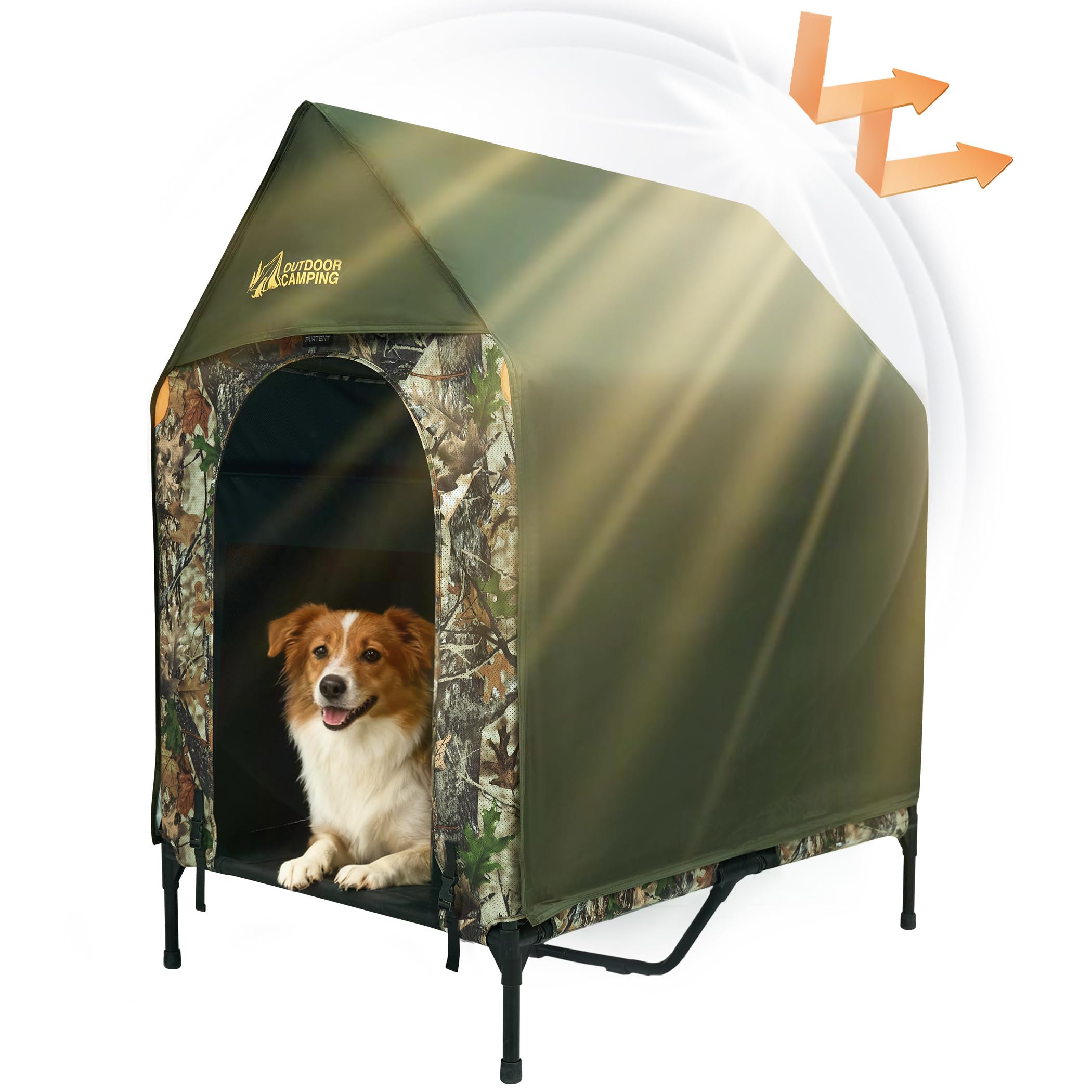 Amazon.co.jp: アウトドア犬小屋、キャノピー付き犬小屋、防水性と通気 