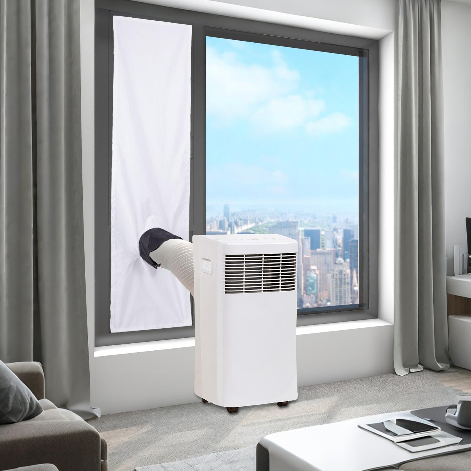 Guarnizione per finestra AC portatile, per risparmio energetico e smorzamento del suono, ideale per uso domestico, commerciale e sul posto di lavoro, facile installazione, design durevole