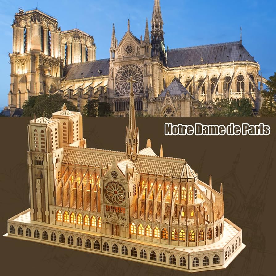 Amazon.com: Leopmase 3D Wooden Puzzles for Adults,Notre Dame de