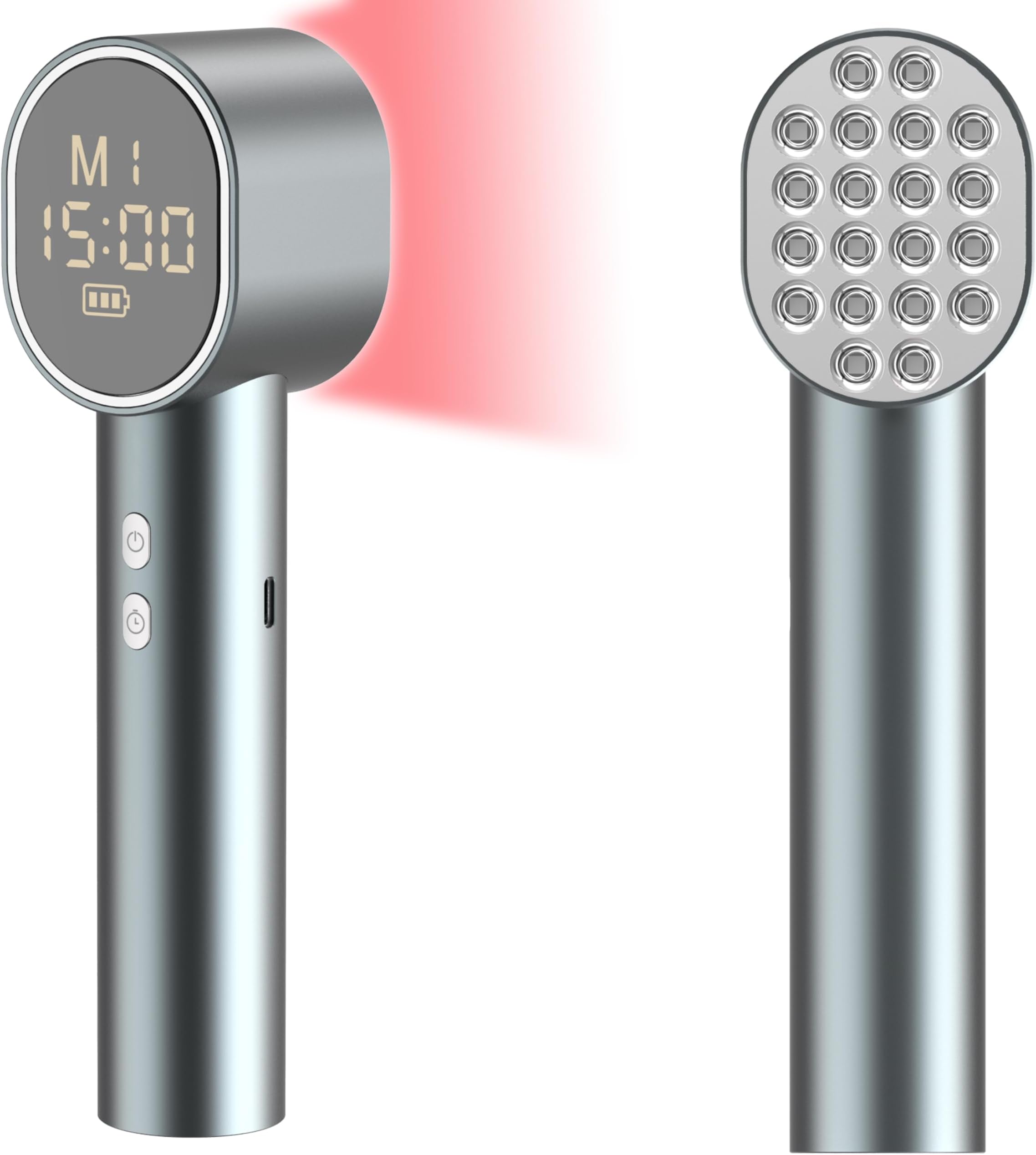 Red Light Therapy with Timing and 4 Modes, High Power 660/850nm Handheld Near-Infrared ๏ผ Red Light Therapy for Face Body, Portable Light Therapy Wand for Pain Relief of Muscles Joints Knee, 20 LEDs