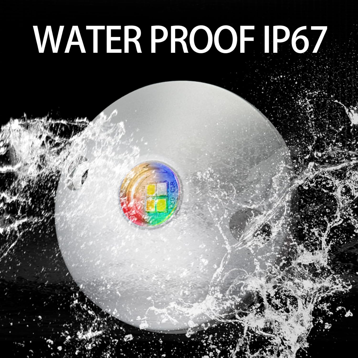 RGBW Boat Interior Lights, LED Courtesy,Deck Light, Aluminum Surface Mount for Yacht, RV, Pontoon,Kayak,2-Inch Waterproof IP67 DC12V(RGBW)