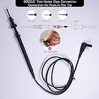 Vista 6 de Clips de ganchos de prueba, kit de cables de prueba de multímetro, mini clip de gancho de prueba para enchufe de 0.079 in sonda de prueba