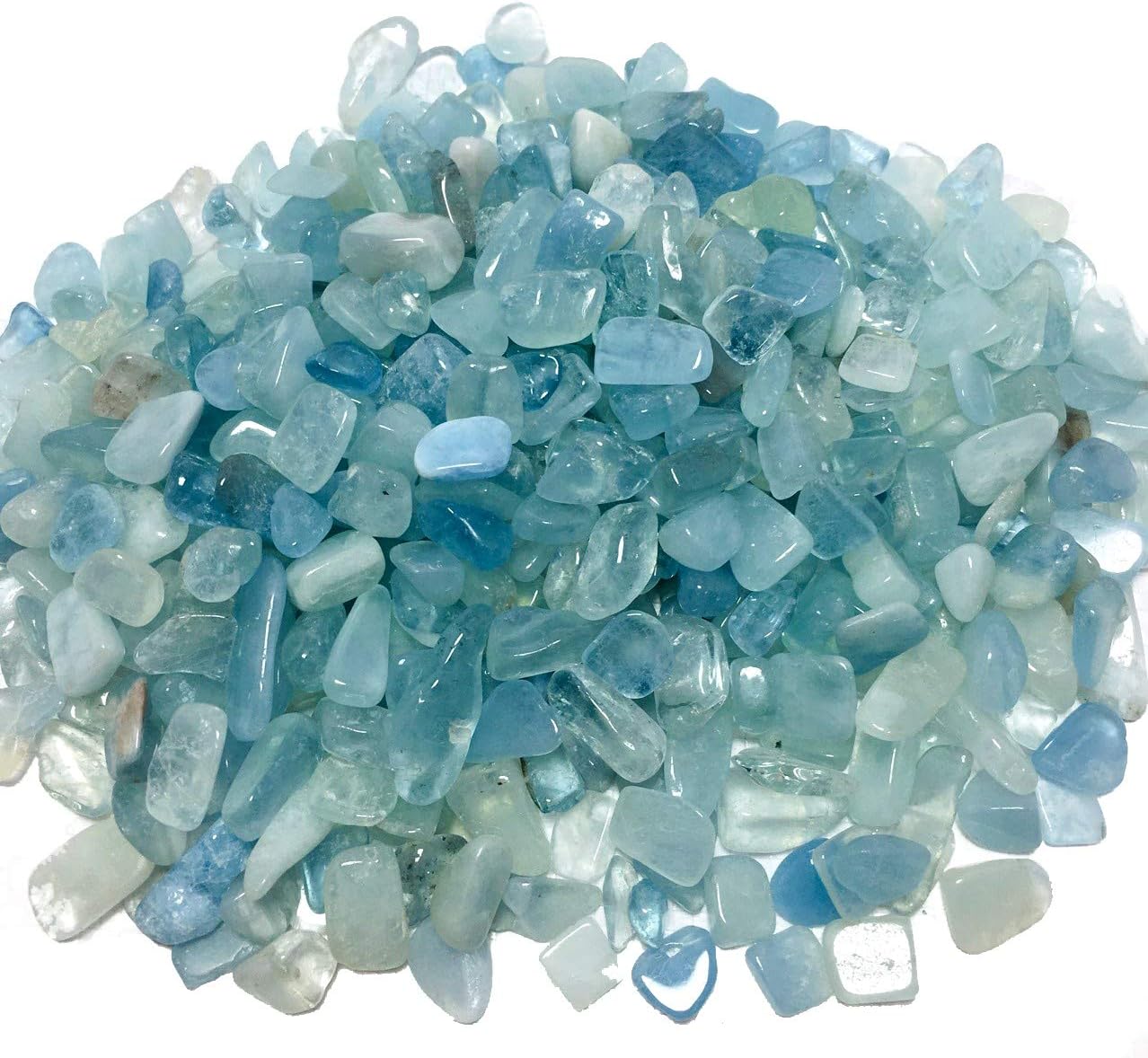 Piedras de Cuarzo Triturado IMALY Aguamarina 0.5lb
