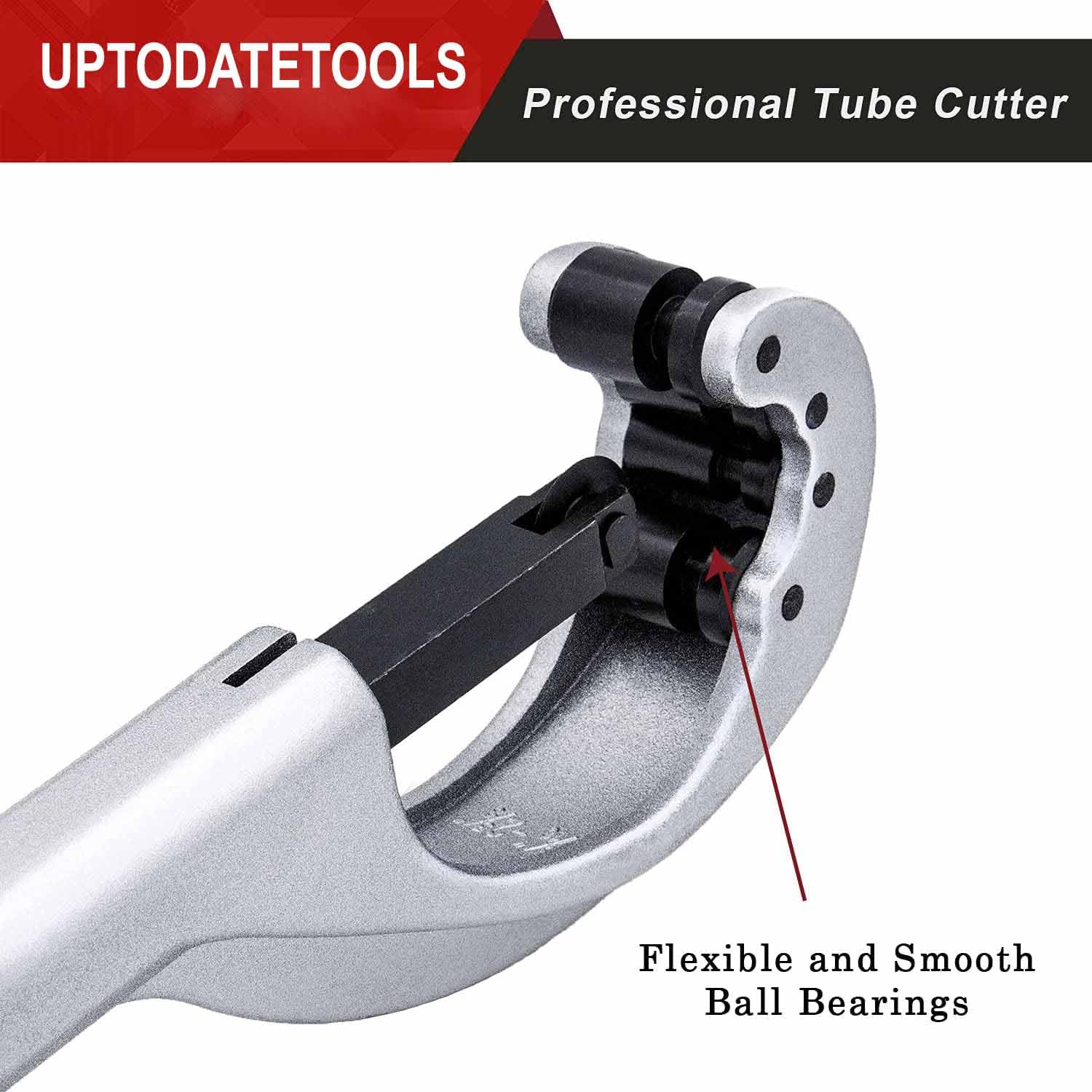 UPTODATETOOLS Tubing Cutter 1/4 to 2-5/8 Inch Pipe Copper PVC Aluminum Tube with Replaceable Blade 2