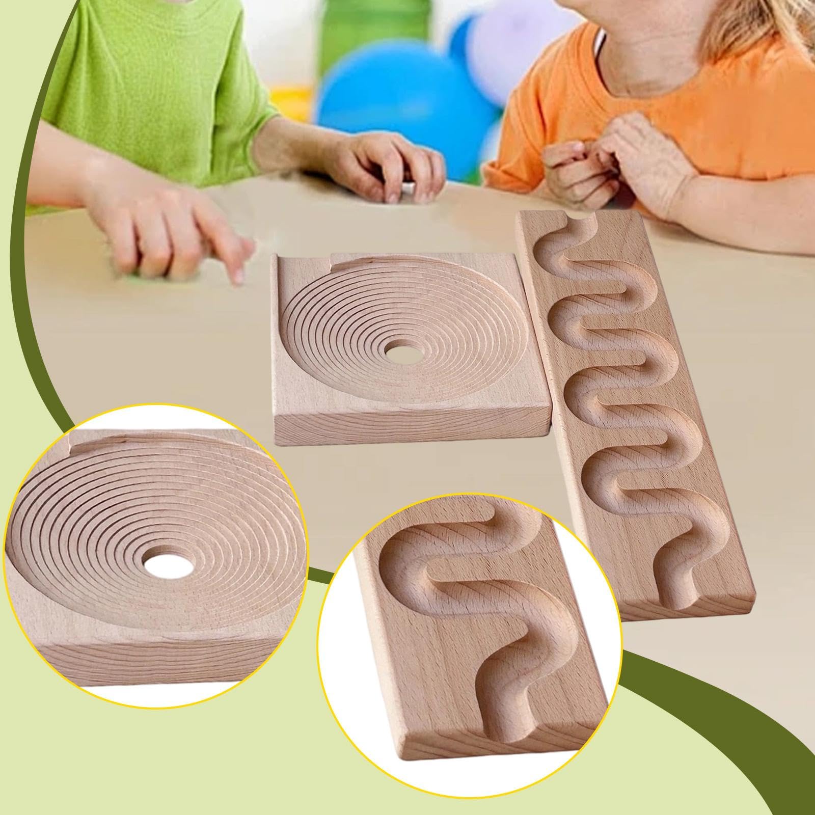 Generic Pista per Biglie, Educativa, Fai Da Te, Palline di Legno, Giocattolo per Bambini Dai 3 Anni in Su, Regali per Bambini, come descritto, Style a
