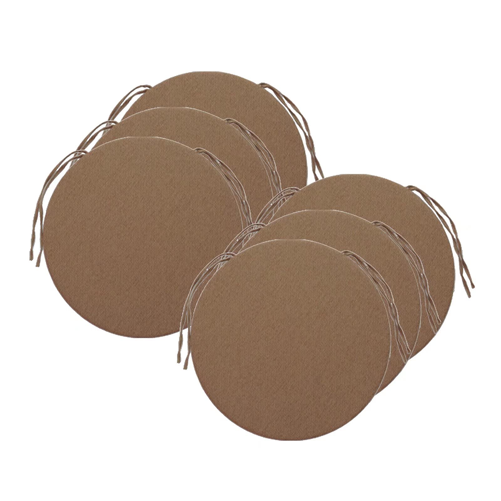 poduszki, 2 szt. Poduszki do siedzenia na krzesła kuchenne okrągłe, podkładki jadalni, indywidualne poduszki, ze zdejmowanym pokrowcem(Brown)