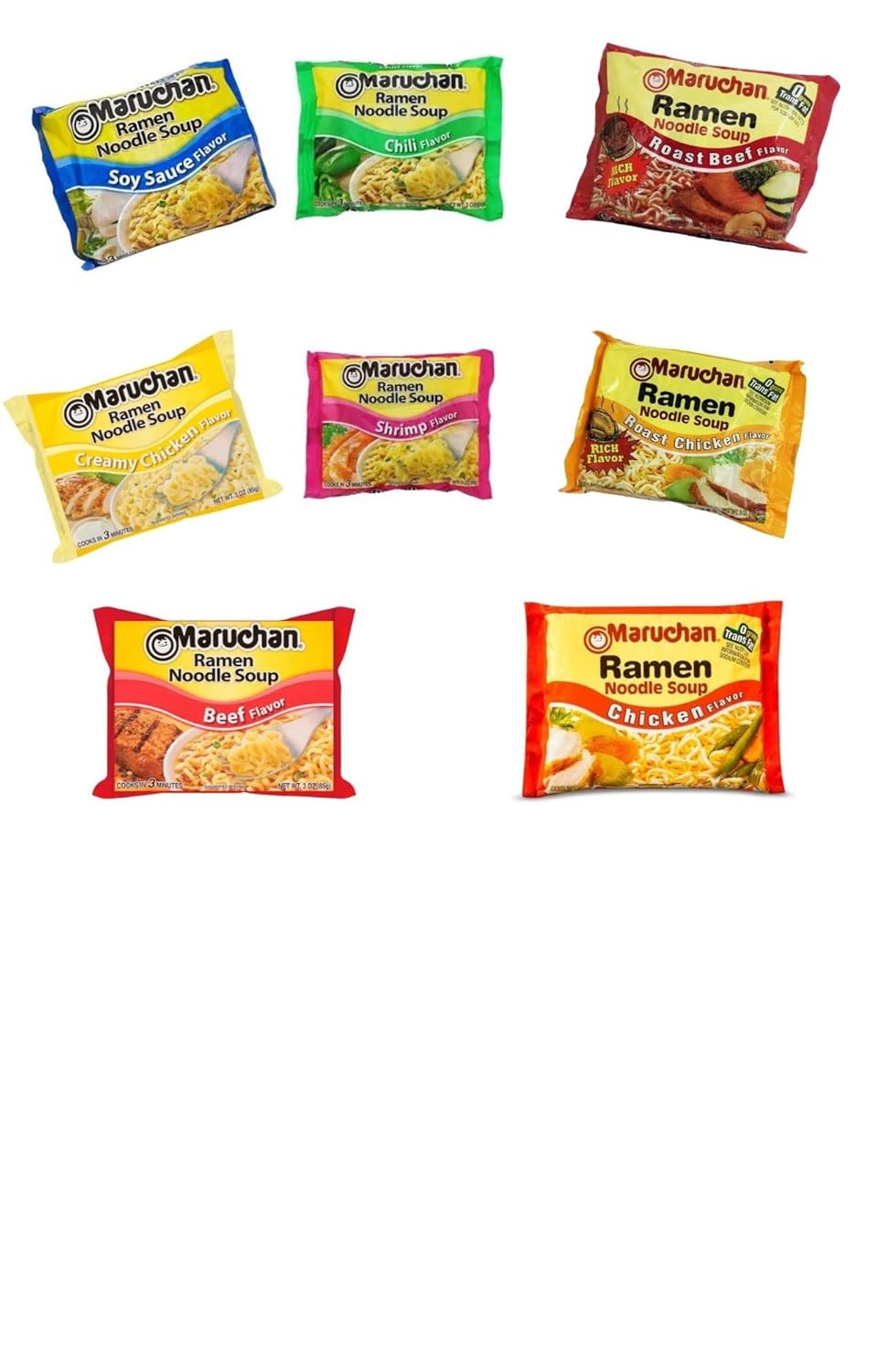 Buy Maruchan Ramen Noodle Soup, 24 Count 8 Flavor Variety Pack By