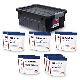 4Patriots 2-Week Survival Food Kit Emergency Food Supply Designed to Last 25 Years, 84 Servings