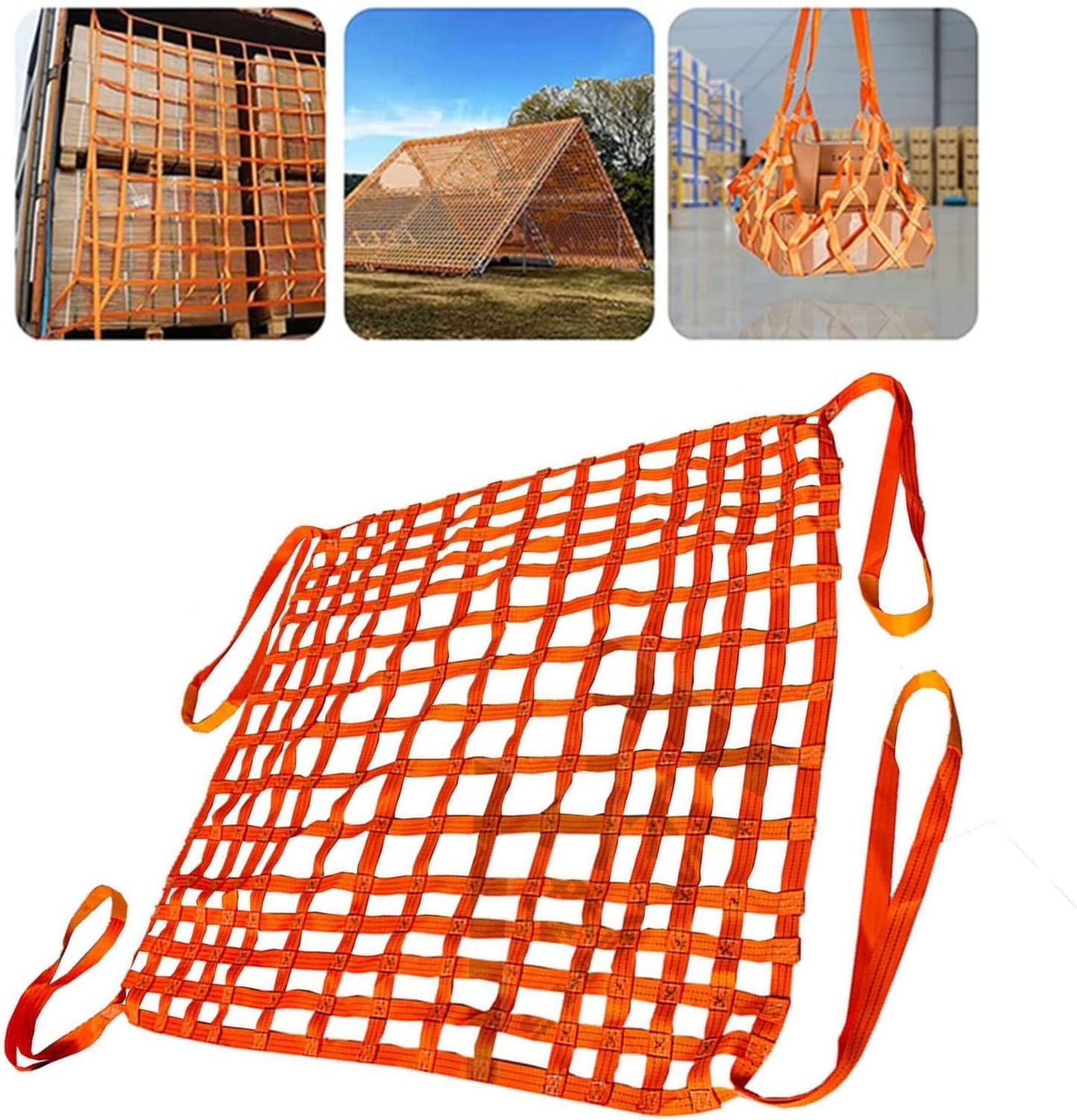 Filet de levage suspendu en nylon et sacs de levage de charge 1x1m