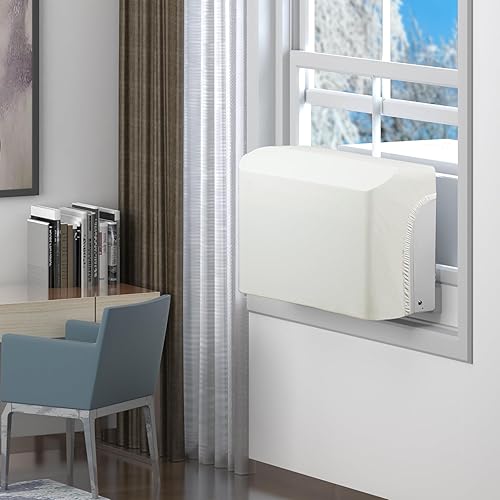 Miniatura 6 de BJADE'S Cubierta de aire acondicionado para ventana interior en forma de U, a prueba de polvo y viento cubierta de protección de CA para ventana