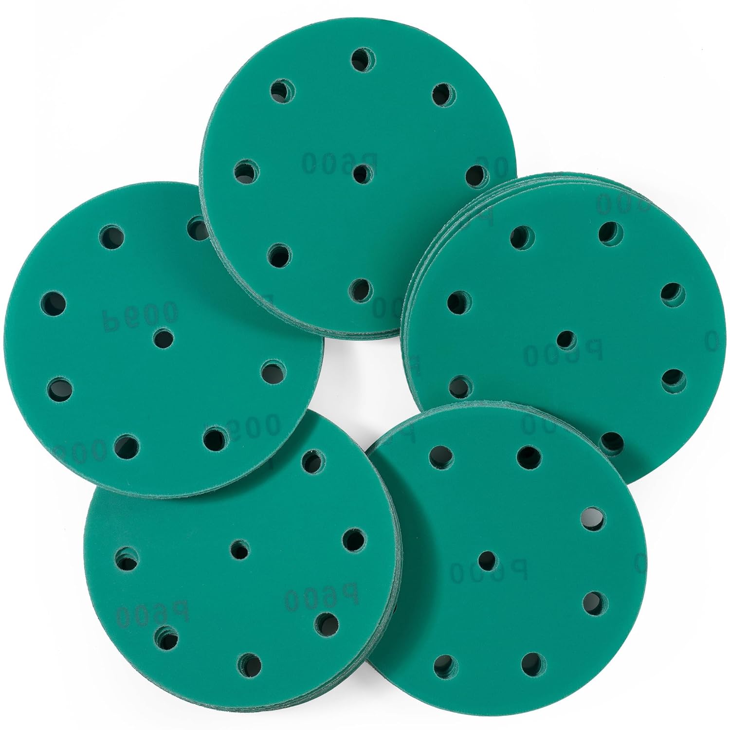 S SATC 5 Inch Sanding Disc 600 Grit 9 Holes Orbital Sandpaper Hook and Loop Sanding Discs Orbital Sander Pads 50 Pack