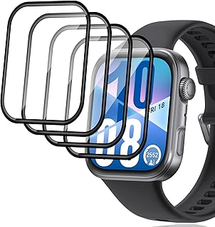 طبقة حماية واقية لساعة هواوي فيت 4/ 4 برو شفافة خالية من الفقاعات، طبقة حماية مرنة مضادة للخدش من البولي يوريثين الحراري الشفاف الناعم عالي الدقة من ينوين